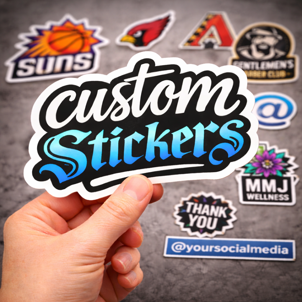 Custom sticker printing showcase by Print Most Phoenix